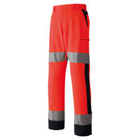 Asahicho 高視認カーゴパンツ E788 旭蝶繊維 蛍光レッド 9Lサイズ 1枚（直送品）