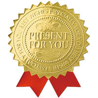 ヘッズ レッドリボンプレゼントシール-10 SG-10 1パック(100枚)