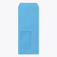 山櫻 窓付きKカラー封筒 長4 HLーA615 Kブルー YAMA-4067-0056 1袋(100枚)