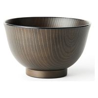 アサヒ興洋 洗浄椀 羽反全木目 こげ茶 1個