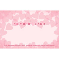 ササガワ メンバーズカード ピンクハート 16-4903 1冊(50枚)