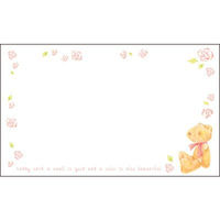 ササガワ カード ベア 名刺サイズ 16-1705 1冊(30枚)