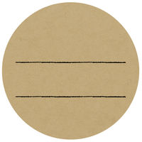 ササガワ 手書きPOP用カード 丸型 クラフト 16-341 1冊(10枚)