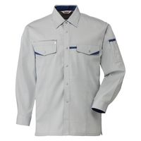 日新被服 長袖シャツ E5518-40-M シルバー 1着（直送品）