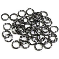 日本紐釦貿易 丸カン 約55個入 φ8mm 太さ1.2mm ブラックニッケル A12-410 1袋約55個入(5袋、合計約（直送品）