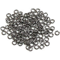 日本紐釦貿易 丸カン 約136個入 φ5mm 太さ1mm ブラックニッケル A12-418 1袋約136個入(5袋、合計（直送品）