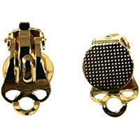 日本紐釦貿易 台付き 蝶バネイヤリング 5組入り 台9mm ゴールド A12-455 1袋5組入(3袋、合計15組（直送品）