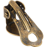 日本紐釦貿易 台付き 蝶バネイヤリング 5組入り 台9mm アンティークゴールド A12-457 1袋5組入(3袋、合計15組（直送品）