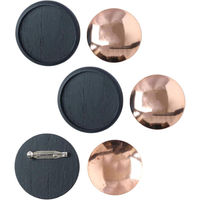 日本紐釦貿易 木製ブローチ 丸小 φ40mm 5個 ブラック A22-111-5 1袋5組（直送品）