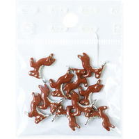 日本紐釦貿易 干支チャーム【うま:午】 シルバー 10個入 A22-138S-10 1袋10個入(3袋、合計30（直送品）