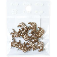 日本紐釦貿易 干支チャーム【いのしし:亥】 シルバー 10個入 A22-143S-10 1袋10個入(3袋、合計30（直送品）