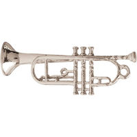 日本紐釦貿易 トランペット チャーム シルバー W14×H40×D7mm 2個入 A22-31 1袋2個入(5袋、合計10個（直送品）