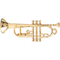 日本紐釦貿易 トランペット チャーム ゴールド W14×H40×D7mm 2個入 A22-30 1袋2個入(5袋、合計10個（直送品）