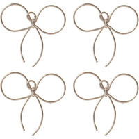 日本紐釦貿易 リボンB チャーム シルバー W21×H21mm 10個入 A22-69-10 1袋10個入(3袋、合計30（直送品）