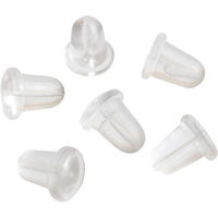 日本紐釦貿易 樹脂ピアスキャッチ W5×H6mm A24-19-50 1袋50個入(5袋、合計25（直送品）