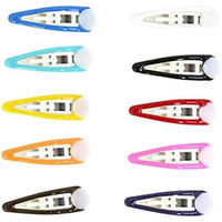 日本紐釦貿易 台付パッチン止め 10色×各5本セット 4cm A5-20MIX 1袋(10色×各5本)