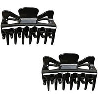 日本紐釦貿易 バンスクリップ 小 2個入り W3.7×H2.3×D3cm ブラック A5-57 1セット(2個×10パック)