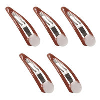 日本紐釦貿易 台付パッチン止め 4cm ブラウン A5-9C 1セット(5本×5パック)