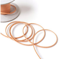 日本紐釦貿易 ヌメ革テープ 3mm巾 長さ10m巻 ナチュラル MTLS1003-11 1巻