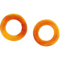 日本紐釦貿易 べっ甲調プラリング φ4.5cm 2個入 S27-317 1袋2個入(5袋、合計10個（直送品）