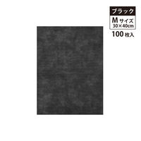 エスパック 不織布インナーバック薄タイプ M ブラック 100枚入 FIBU-002-AS 1袋(100枚入)（直送品）