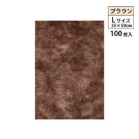 エスパック 不織布インナーバック薄タイプ L ブラウン 100枚入 FIBU-007-AS 1袋(100枚入)（直送品）