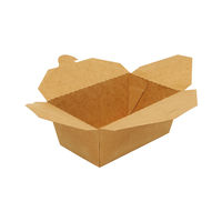 HEIKO 弁当容器 ペーパーランチBOX 16-10 クラフト 1袋（50枚入）