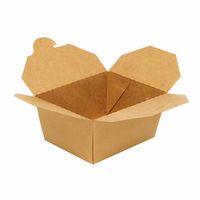 HEIKO 弁当容器 ペーパーランチBOX 13-11 クラフト 1袋（50枚入）