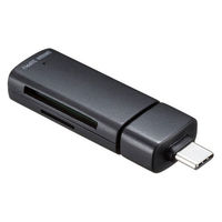 サンワサプライ USB 5Gbps Type-C カードリーダー ADR-5TCMSD1BK 1個