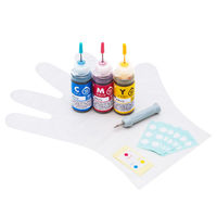 サンワサプライ キヤノン（Canon）用 詰替えインク BC-366用/INK-C366S3 3色カラー 穴あけ工具付き 1個（直送品）