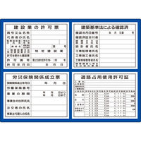 つくし工房 フラットパネルミニ法定表示板(ブルーベース) 4点2列タイプ HR-164C 1枚（直送品）