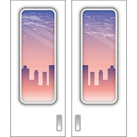 つくし工房 たのし~るUppers 乗物窓シリーズ 電車の窓 朝焼けの町 KS-309-13 1組（直送品）