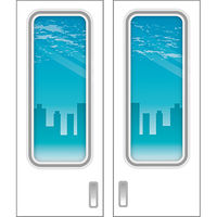 つくし工房 たのし~るUppers 乗り物窓シリーズ 電車の窓 昼間の町 KS-309-14 1組