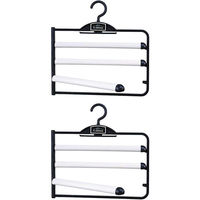 サワフジ スラックスハンガーEX3段 BG 2本組●1セット(2本組×2) 4973306401429 1セット(2本組×2)（直送品）