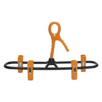 サワフジ ジーパンハンガー 2本組 ブラック/オレンジ●1セット(2本組×3) 4973306510404 1セット(2本組×3)（直送品）