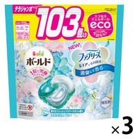 （在庫処分）ボールド ジェルボール4D フレッシュフラワーサボン 詰め替え テラジャンボ 1箱（103粒入×3個）洗濯洗剤 P＆G【旧品】