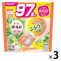 ボールド ジェルボール4D シトラス&ヴァーベナ 詰め替え テラジャンボ 1箱（97粒入×3個）洗濯洗剤 P＆G【82粒→97粒へリニューアル】【旧品】