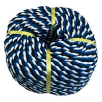 名古屋製綱 アクリル3色ロープ 10mm×100m 1巻（直送品）