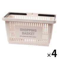 ショッピングバスケット ベージュ 1セット（1個×4） LAKOLE/ラコレ
