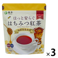 森半 ほっと安らぐはちみつ紅茶 1セット（1袋（200g）×3） インスタント ホット・アイス両用