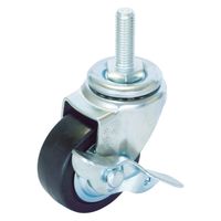 ユーエイ ねじ込み式自在キャスターゴム 車輪径75mm ストッパー付き Sタイプ ST-75RHS-M12-35 1個