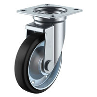 ユーエイ プレート式 自在 キャスター ゴム 車輪径100mm Jタイプ J型 WJ-100 1個