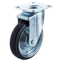 ユーエイ プレート式 自在 キャスター ゴム 車輪径150mm Jタイプ J2型 WJ2-150 1個