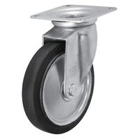 シシクSISIKUアドクライス スタンダードプレスキャスター ゴム車輪 自在 200径 WJ-200 1個