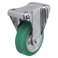 シシクSISIKUアドクライス スタンダードプレスキャスター ウレタン車輪 固定 100径 UWK-100 1個