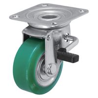 シシクSISIKUアドクライス スタンダードプレスキャスター ウレタン車輪 自在ストッパー付 UWJB