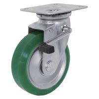 シシクSISIKUアドクライス スタンダードプレスキャスター ウレタン車輪 自在ストッパー付 150径 UWJB-150 1個