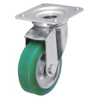 シシクSISIKUアドクライス スタンダードプレスキャスター ウレタン車輪 自在 100径 UWJ-100 1個