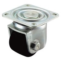 【アウトレット】ユーエイ プレート式 自在 低床キャスター 強化ナイロン 車輪径65mm Hタイプ UHG-65GFB 1個