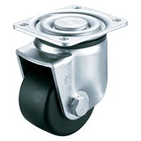【アウトレット】ユーエイ プレート式 自在 低床キャスター モノマーキャストナイロン 車輪径100mm UHG-100MC 1個